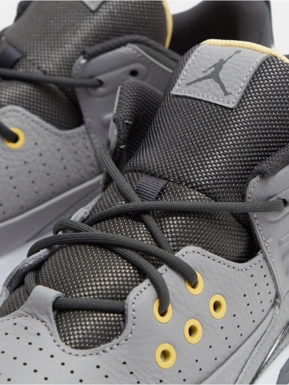 Jordan Men's Gray, Black & Gold Low-Top Sneakers